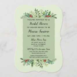 Invitación Elegantes Navidades Vacaciones de Invierno Ducha B