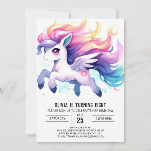 Invitación Elegantes niños cumpleaños de caballos