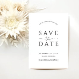Invitación Elegantes nombres personalizados boda blanca salve