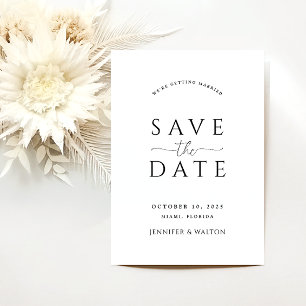 Invitación Elegantes nombres personalizados boda blanca salve
