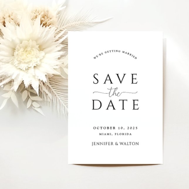 Invitación Elegantes nombres personalizados boda blanca salve (Subido por el creador)