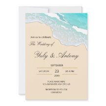 Elegantes olas de océano turquesa para una boda de
