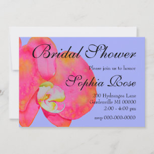 Invitación Elegantes orquídeas de acuarela rosa floral tropic