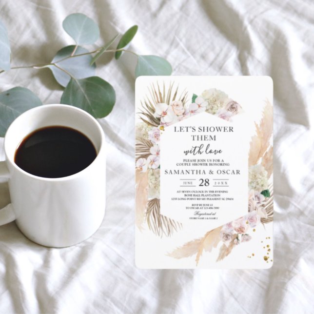 Invitación Elegantes orquídeas florales y marcos de belleza d (Subido por el creador)