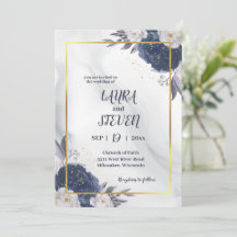 Elegantes Peonías Grises Azules Todo En Un Boda