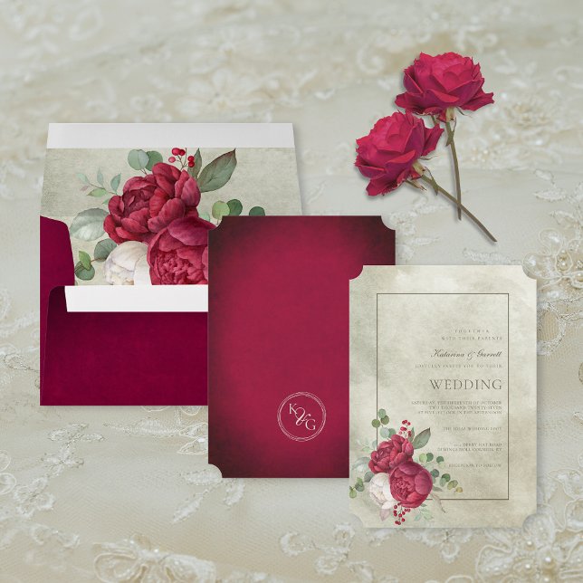 Invitación Elegantes Peonies Sage Green Watercolor Boda (Subido por el creador)