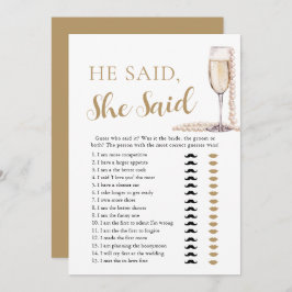 Invitación Elegantes Perlas y Prosecco dijo, dijo juego