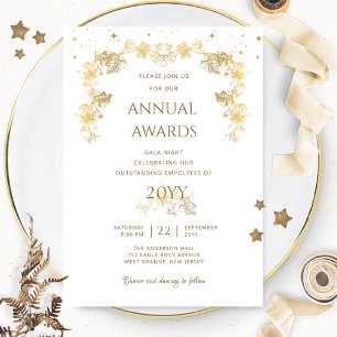 Invitación Elegantes Premios Noche Starry Gold / Noche de Gal