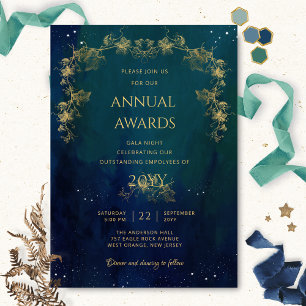 Invitación Elegantes Premios Nocturnos Blue Starry / Noche de