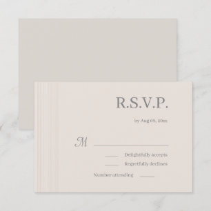 Invitación Elegantes rayas de veta de madera en blanco marfil