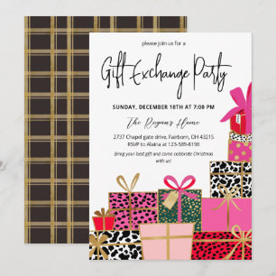 Invitación Elegantes regalos fiesta de intercambio de regalos