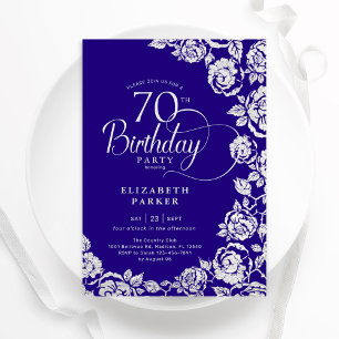 Invitación Elegantes Rosas 70 años de la Plata Púrpura