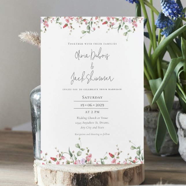 Invitación Elegantes Rosas botánicos Boda Invitat (Subido por el creador)
