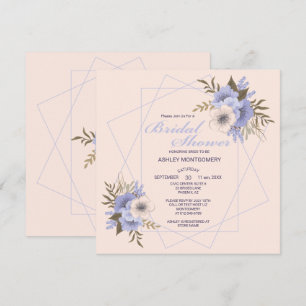 Invitación Elegantes rosas de cinco pétalos violetas para des