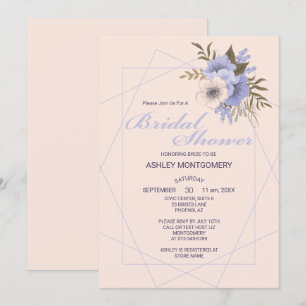 Invitación Elegantes rosas de cinco pétalos violetas para des