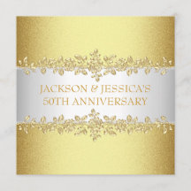 Elegantes Rosas de oro Fiesta 50 años