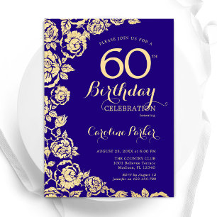 Invitación Elegantes Rosas Purple Gold