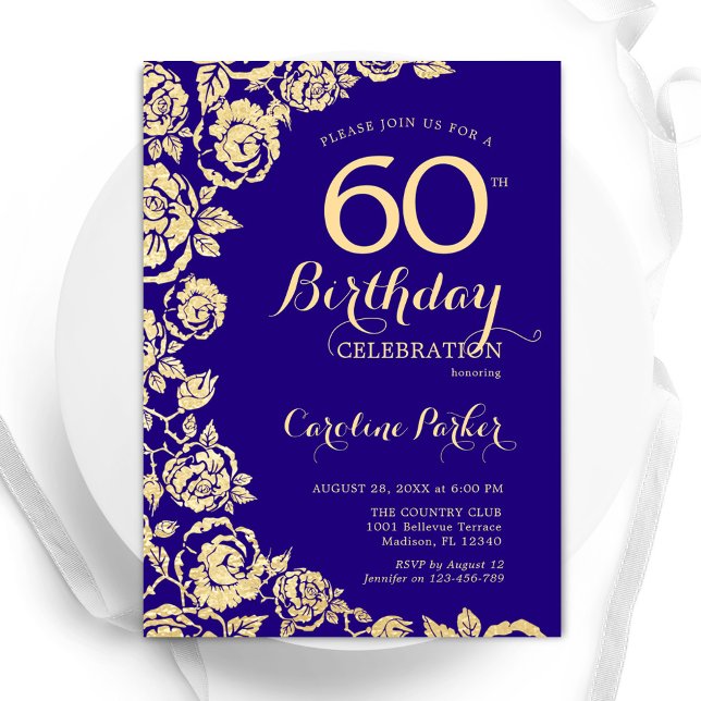 Invitación Elegantes Rosas Purple Gold (Subido por el creador)