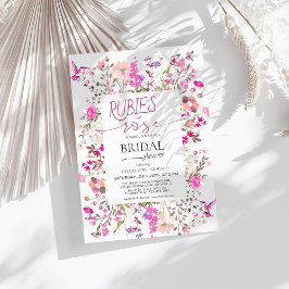 Invitación Elegantes rubias y ducha Rosa floral de novias