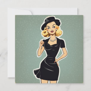 Invitación Elegantes saludos del LBD: Simplemente divino