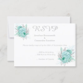 INVITACIÓN ELEGANTES SIMPLES FLORALES ACUÁTICOS CON BRILLO PA