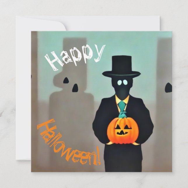 Invitación Elegantes sobres de papel de Halloween con (Anverso)