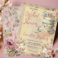 Elegantes tazas de té con flores rosadas Té de duc