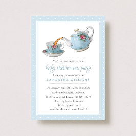 Invitación Elegantes teacups Baby Shower Tea Fiesta