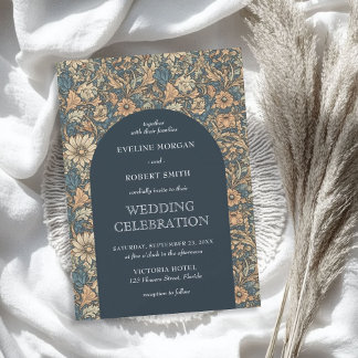 Invitación Elegantes tonos pastel adornados con flores Art No