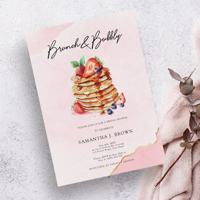 Invitación Elegantes tortitas de crepes con ducha de brunch d (Subido por el creador)