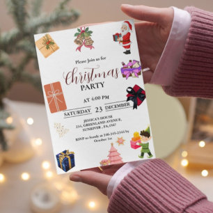 Invitación Elegantes y navidades de Moda fiesta fiesta de fer