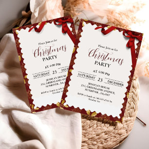 Invitación Elegantes y navidades de Moda fiesta fiesta de fer