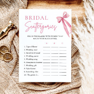 Invitación Elegantísimo juego de Scattergories nupcial con la