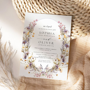 Invitación Elegimos Boda de Elopement Wildflowers Moderno