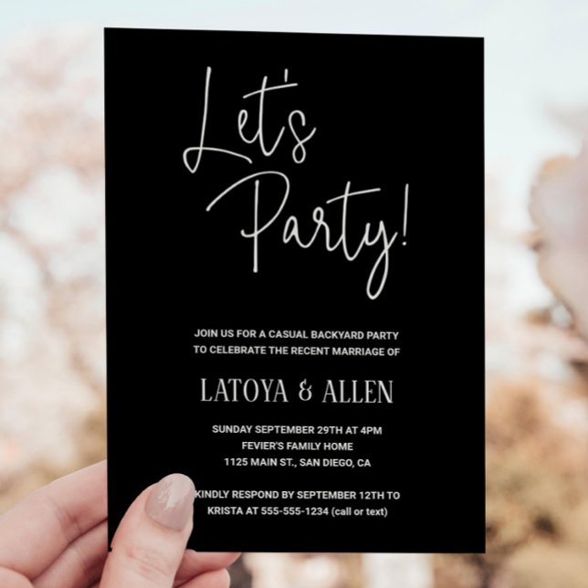 Invitación Elegimos la recepción de la boda casual Fiesta (Subido por el creador)