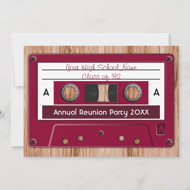 Invitación Elegir cualquier Fiesta de reunión de secundaria d (Anverso)