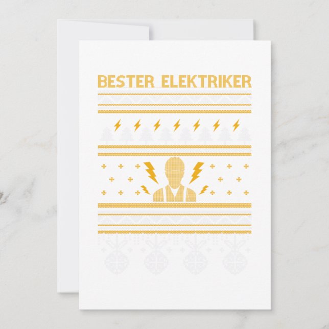 Invitación Elektriker Navidades electrónicos feos suéter rega (Anverso)