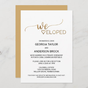 Invitación Elemento de caligrafía de oro simple