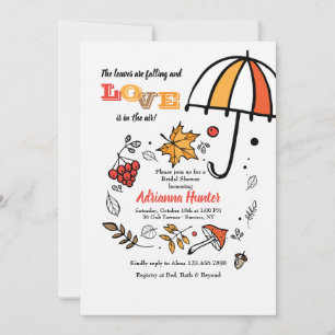 Invitación Elementos de Ducha de Otoño
