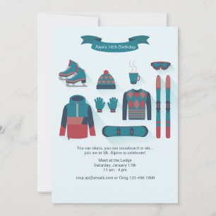 Invitación Elementos de Invierno