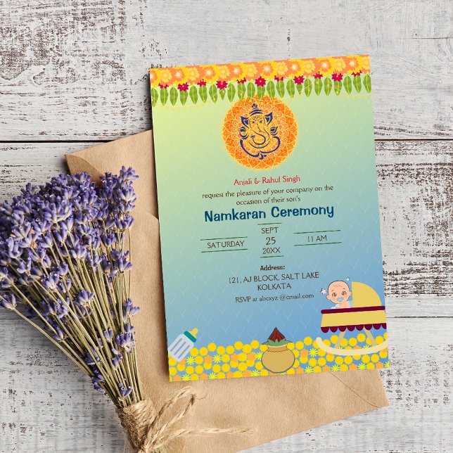 Invitación Elementos dorados de la ceremonia de nomenclatura  (Subido por el creador)