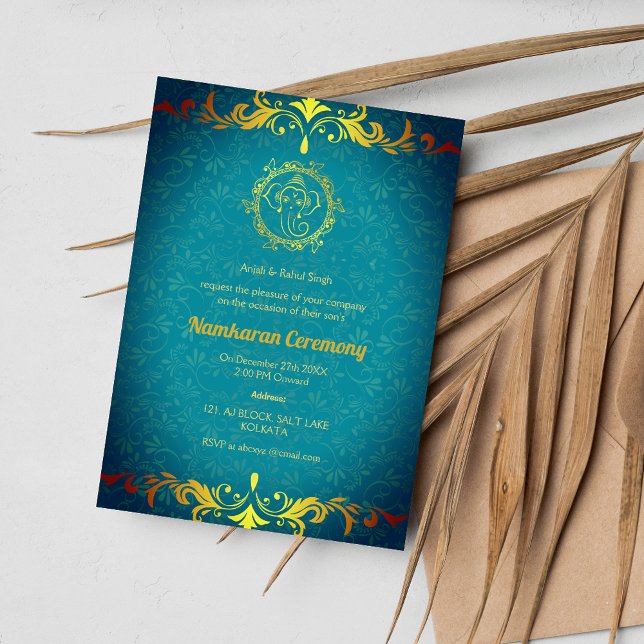 Invitación Elementos dorados de la ceremonia de nomenclatura  (Subido por el creador)