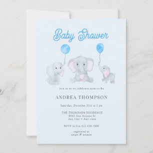 Invitación Elephant Baby Shower
