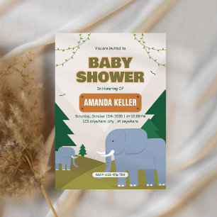 Invitación Elephant Baby Shower