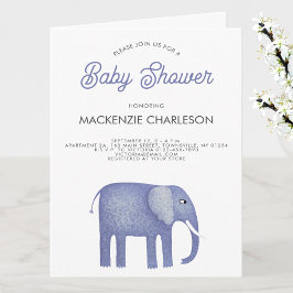 Invitación Elephant Baby Shower