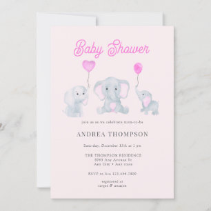 Invitación Elephant Baby Shower