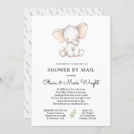 Invitación Elephant Baby Shower por correo