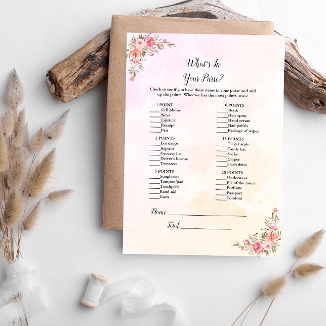 Invitación Elephant Baby Shower ¿Qué hay en tu juego de bolso (Subido por el creador)