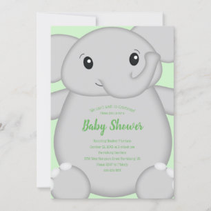 Invitación Elephant Baby Shower Safari