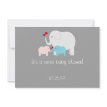 Elephant Baby Shower Twins Boy Chica